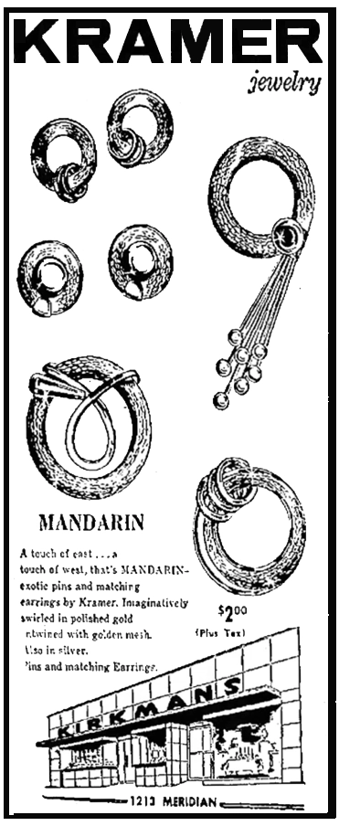 Kramer Mandarin advertisements 1958