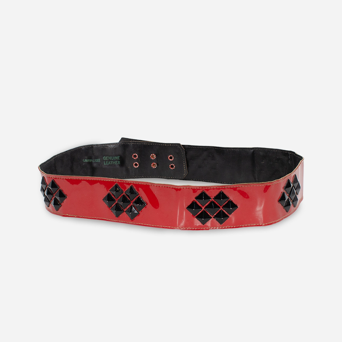 Lauren J Red patent leather belt