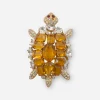 Orange crystal1950s Figural Turtle Brooch 1950s Figural Turtle Brooch