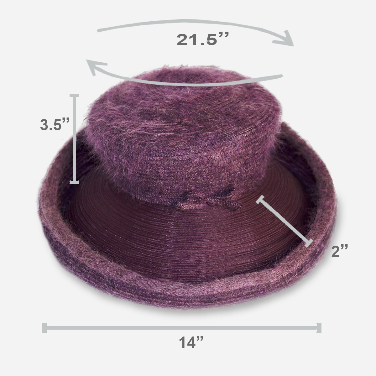 Purple Breton Hat Size