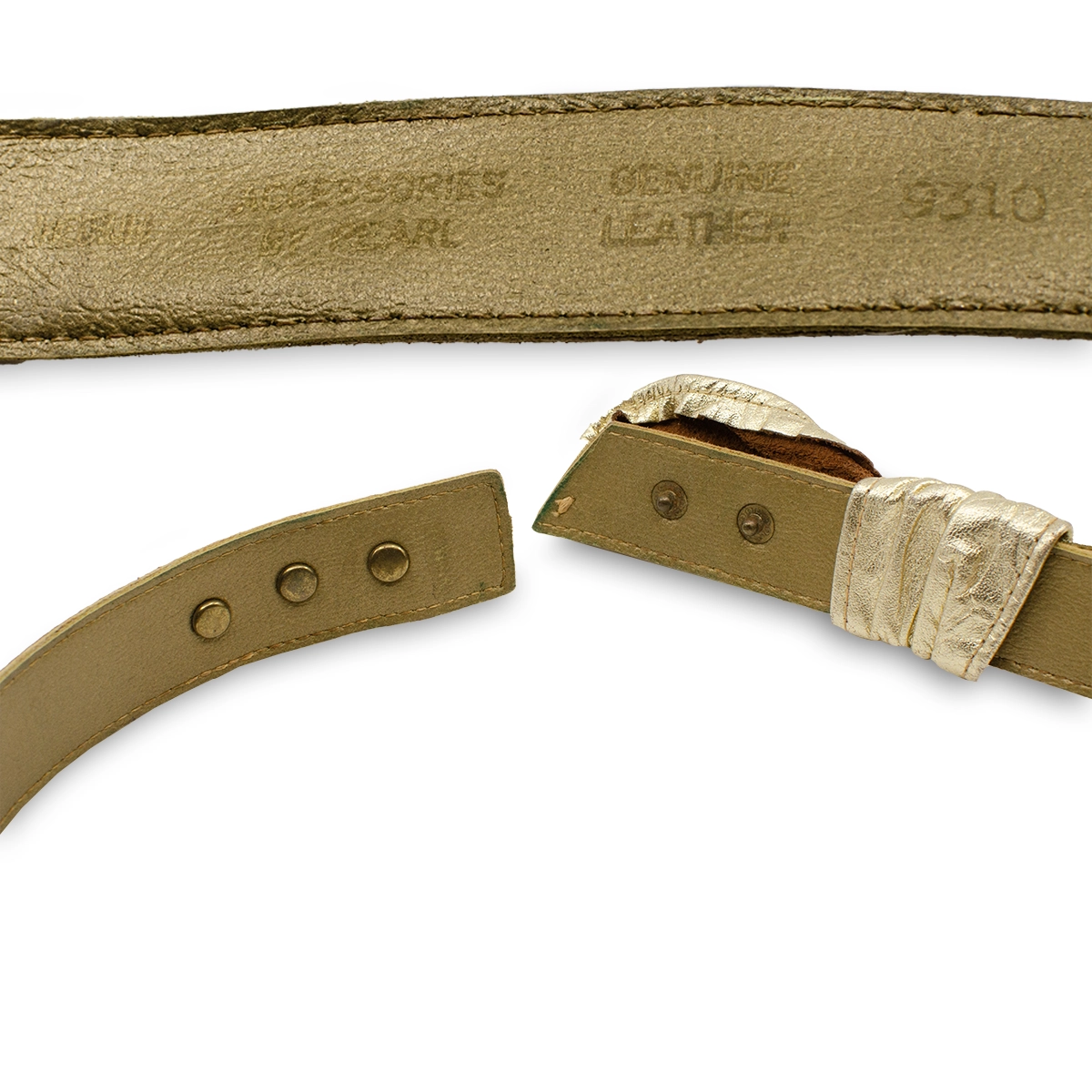 vintage gold leather belt