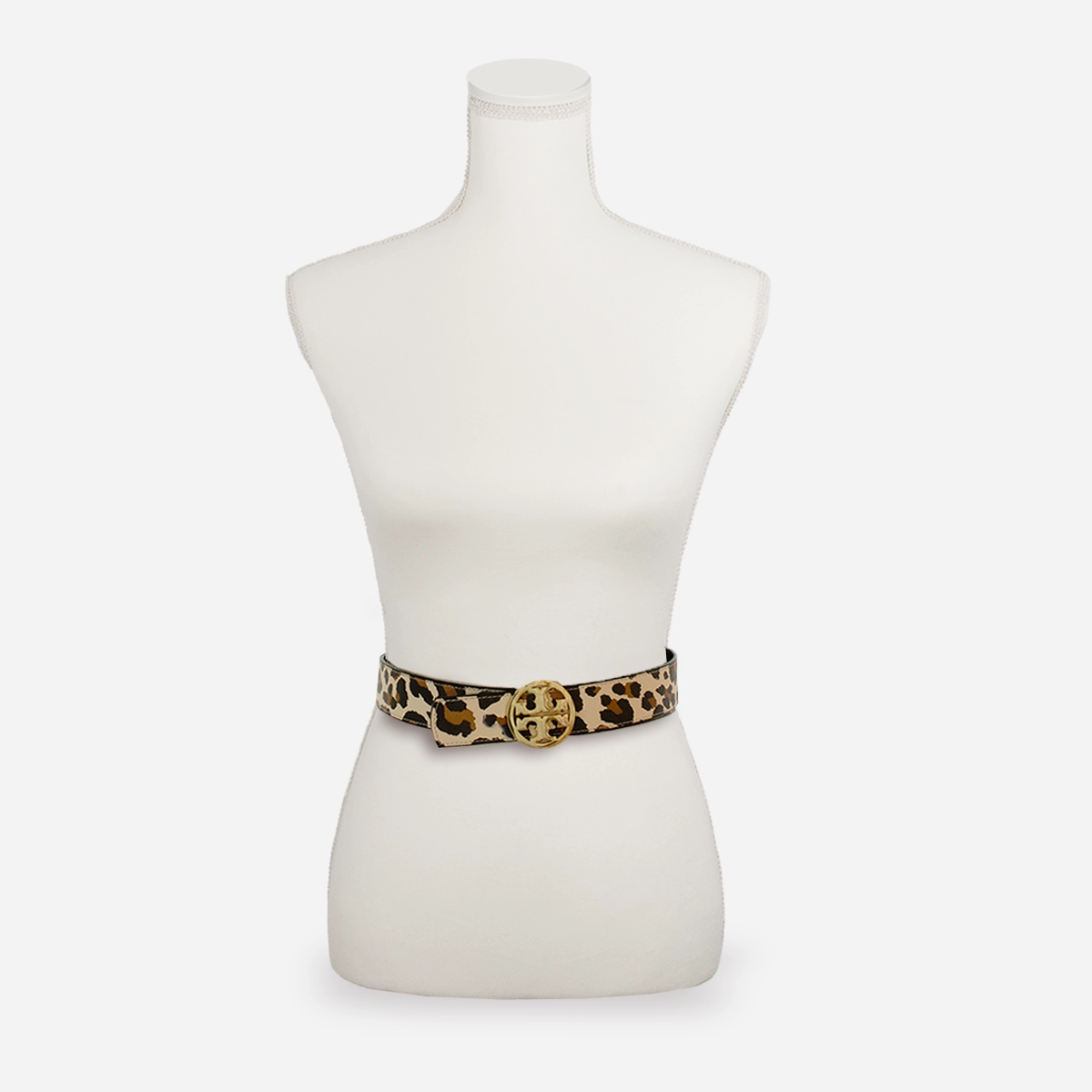 vintage leopard leather belt