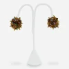 1950s cluster bead wingback earrings 1950s cluster bead wingback earrings