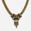 1950s gold mesh necklace