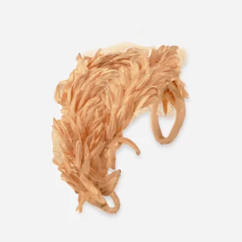 1950s pink flower petal half hat