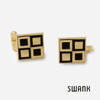 Swank Enamel Modernist cufflinks