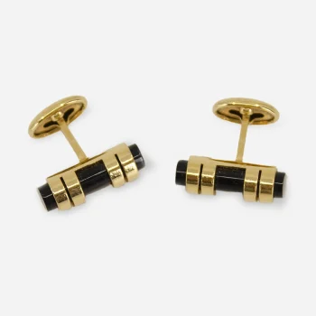 Onyx barrel cufflinks