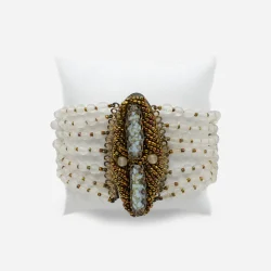 1950s Ornella Venetian Glass Bracelet | Ornate Beaded Clasp