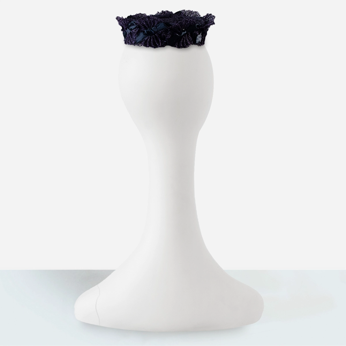 blue straw open top pillbox