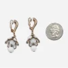 vintage 1950s white dangle earrings vintage 1950s white dangle earrings
