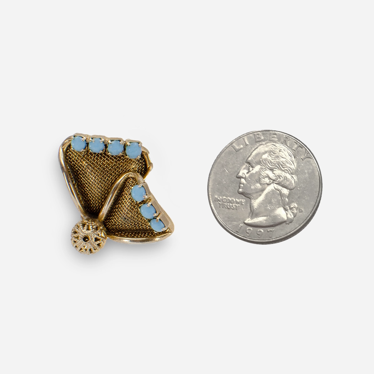 vintage Blue cabochon earrings