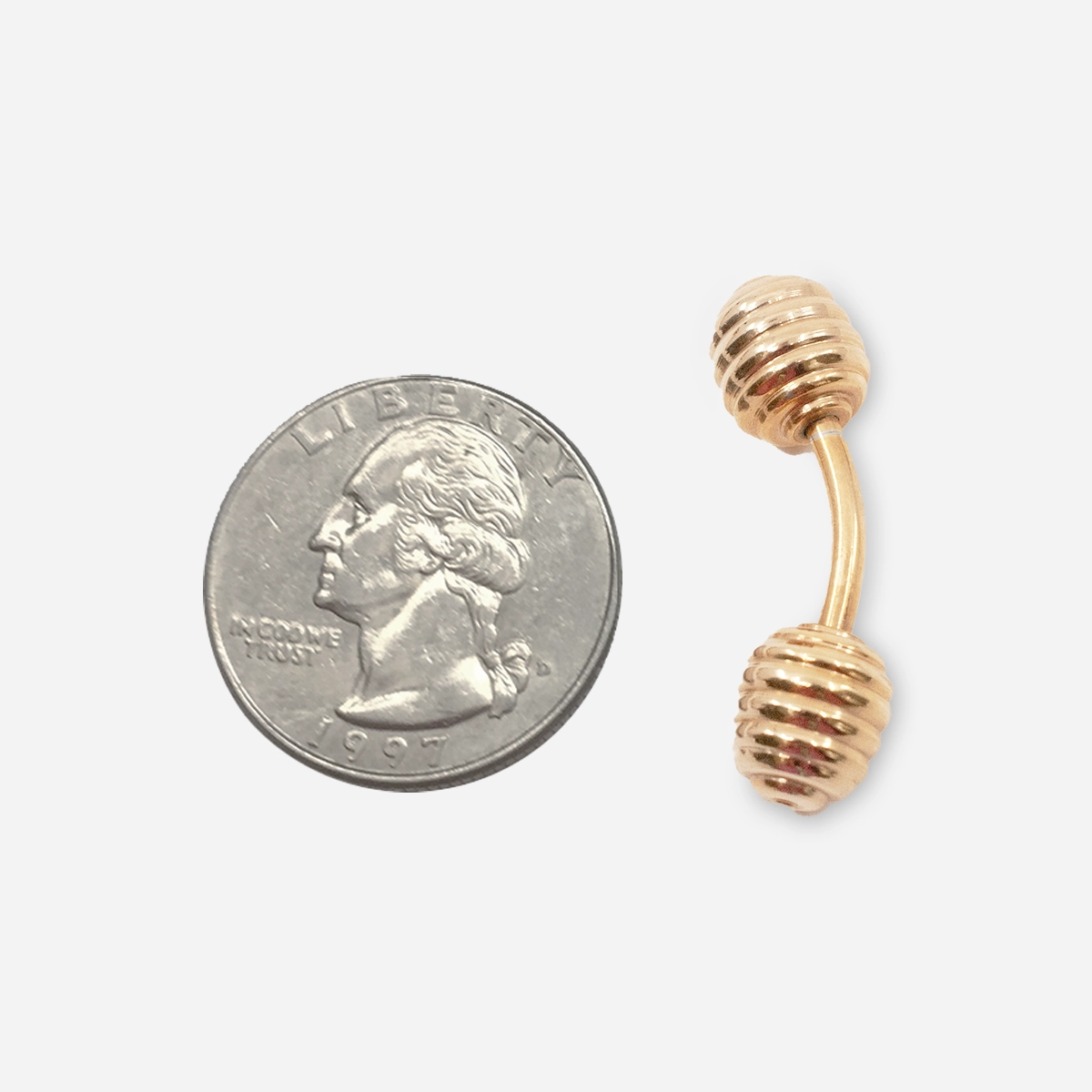 vintage Gold Ball-and-Post cufflinks