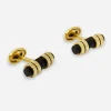 1970s onyx and gold-tone cufflinks vintage onyx barrel cufflinks
