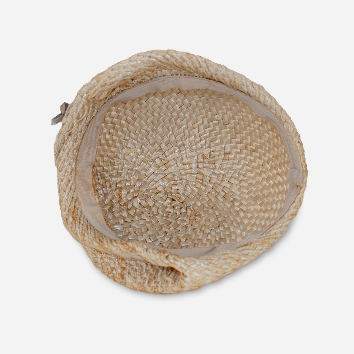 vintage straw close hat