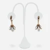 vintage trifari mik glass dangle earrings vintage crown trifari mik glass dangle earrings