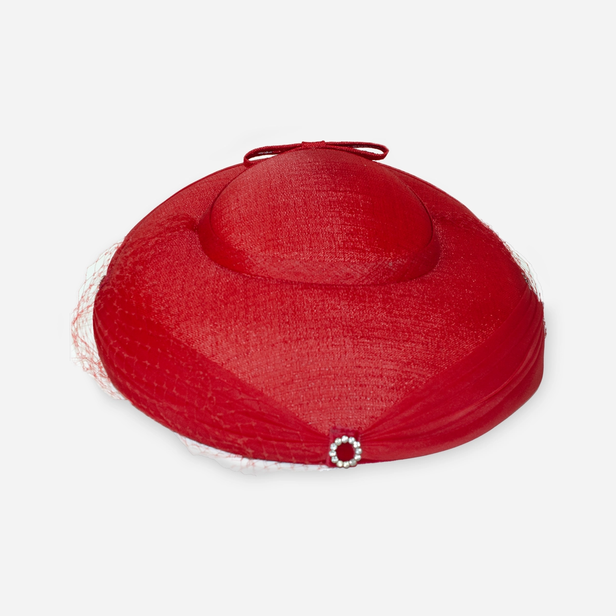 1950s Red Dish Hat | Made for Grand Entrances