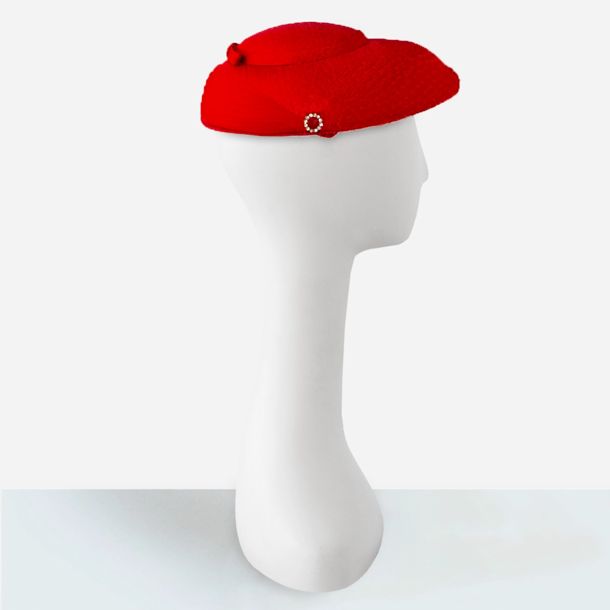 1950s womens red hat