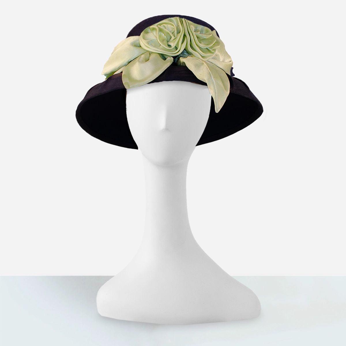 1990s Green rosette bow hat