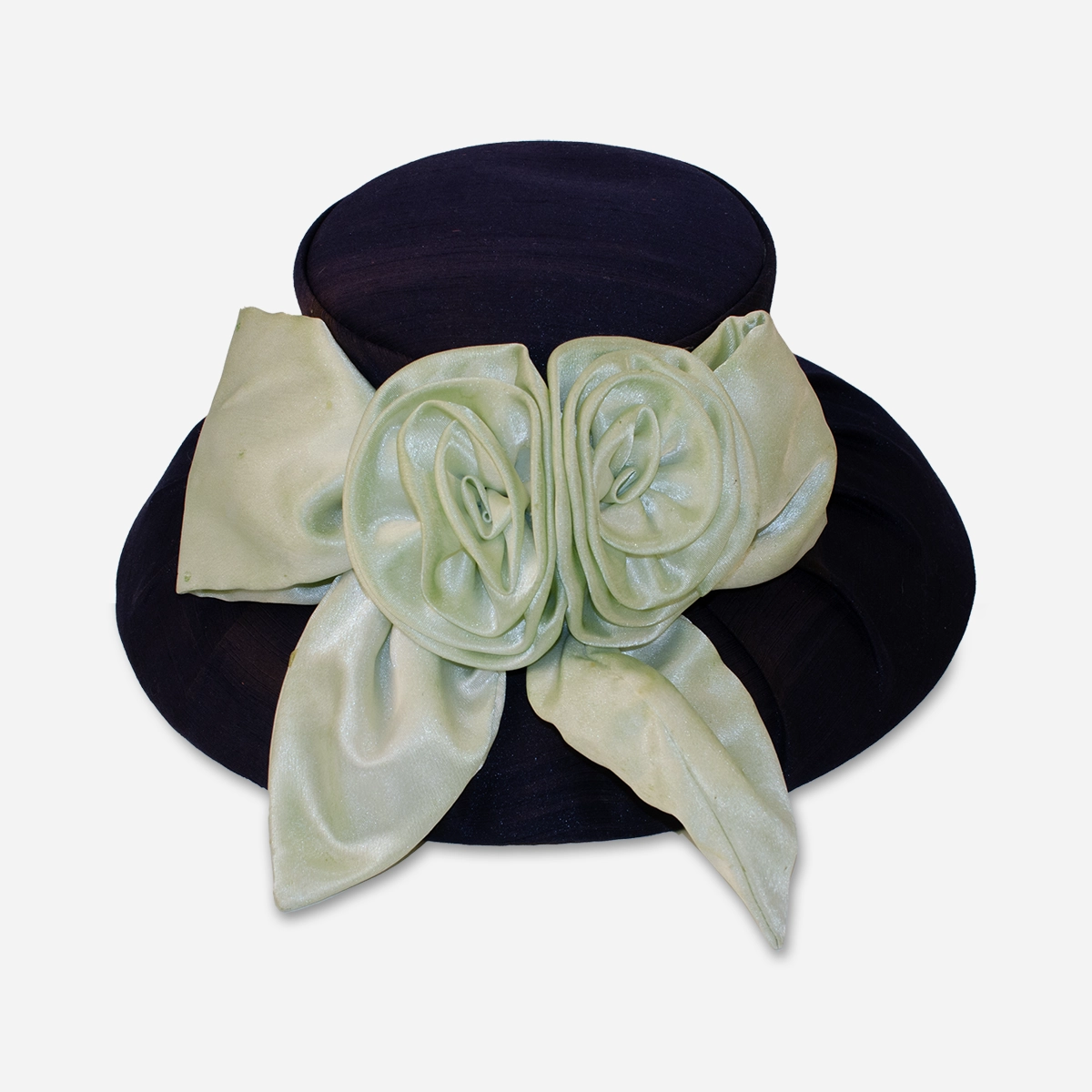 Green floral hat