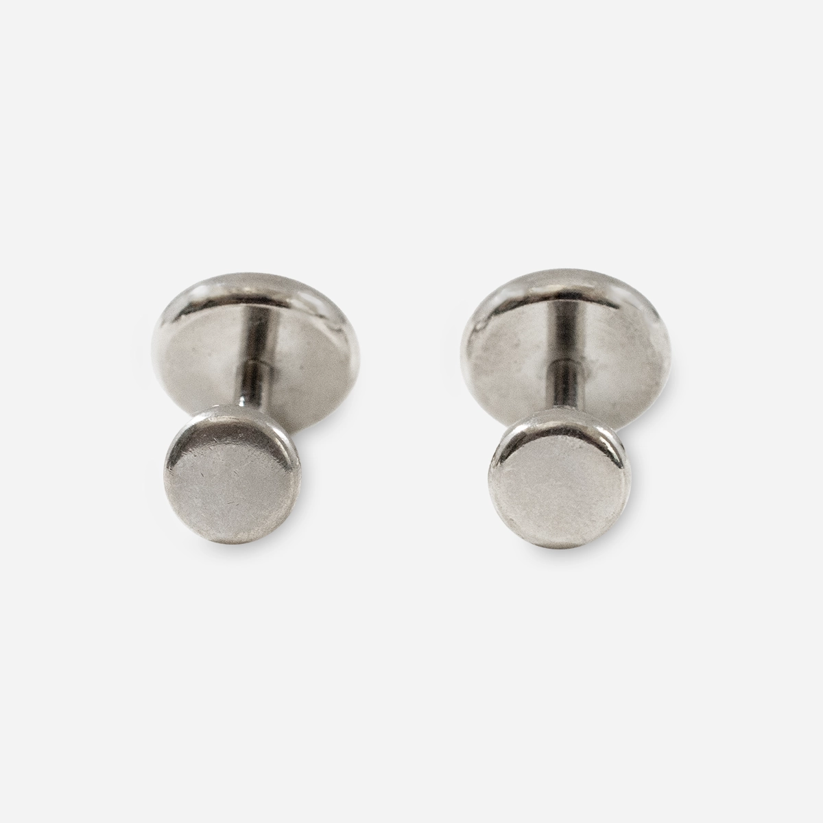 Silver metal cufflinks
