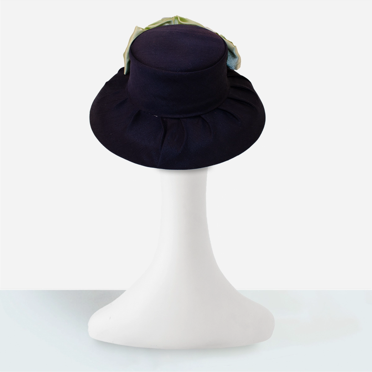Vintage dark blue wide brim hat