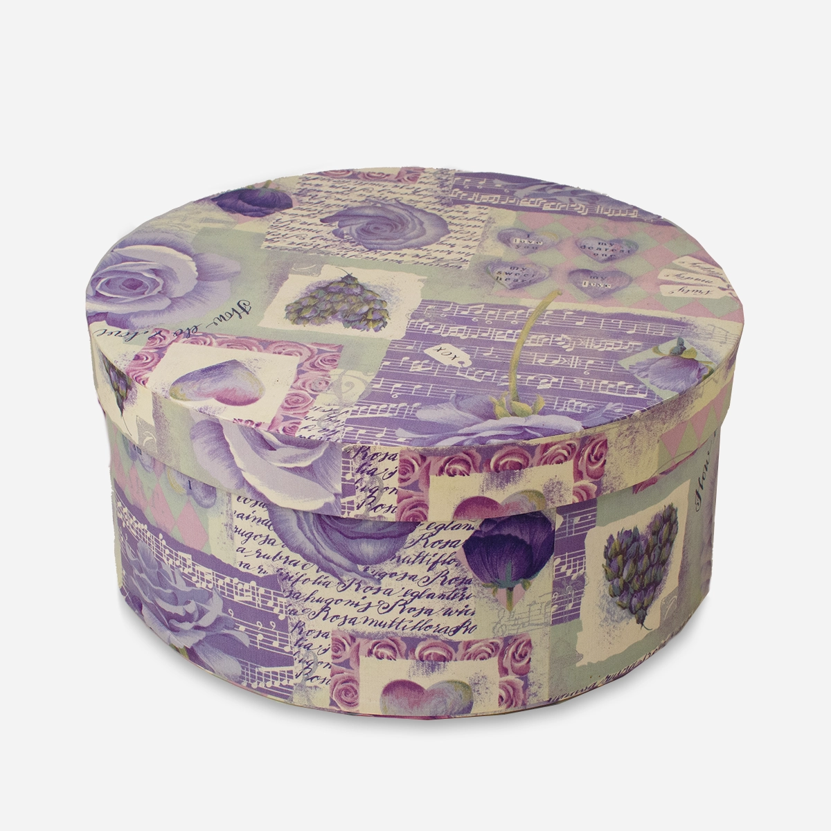 Vintage cardboard floral hatbox