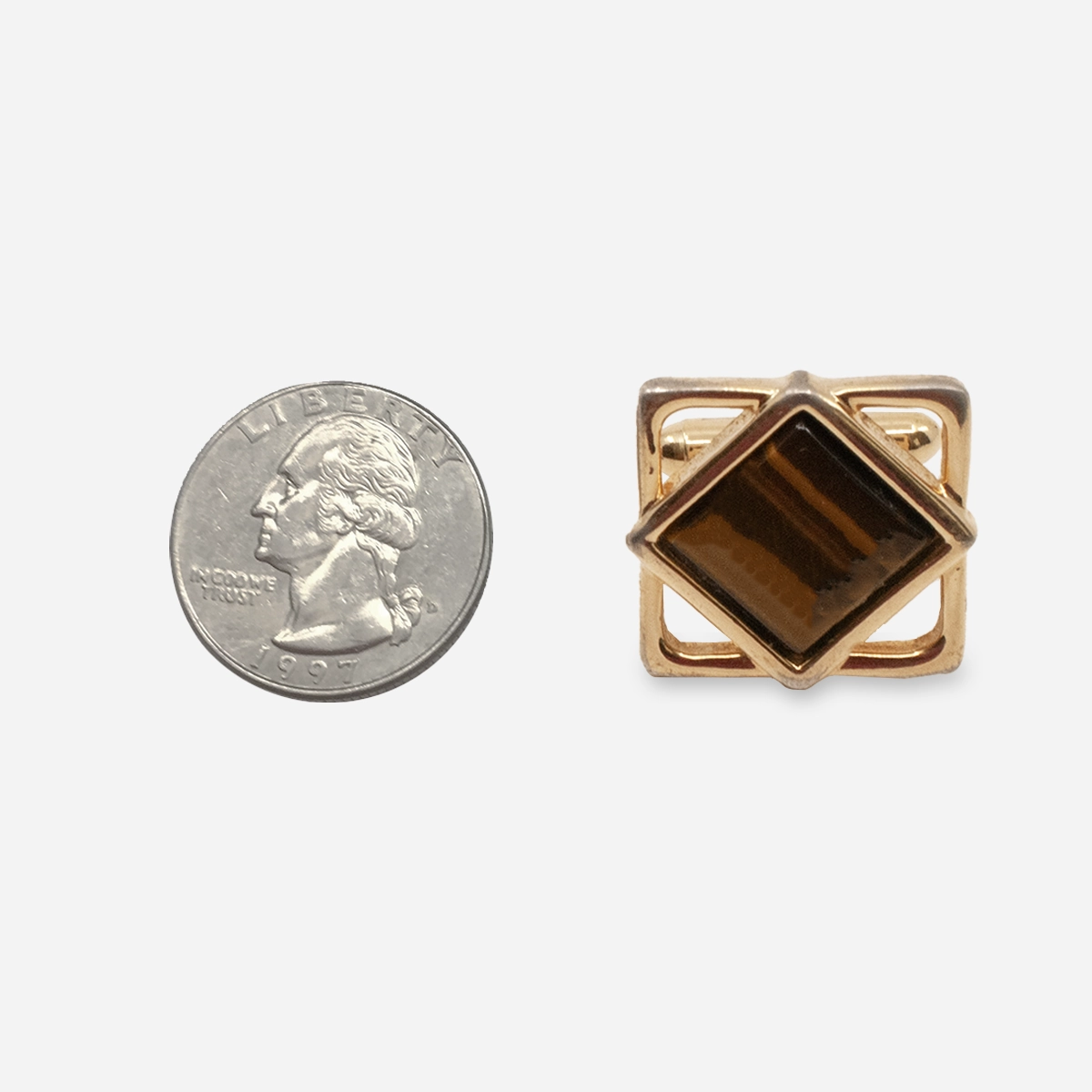 Vintage tiger’s eye cufflinks
