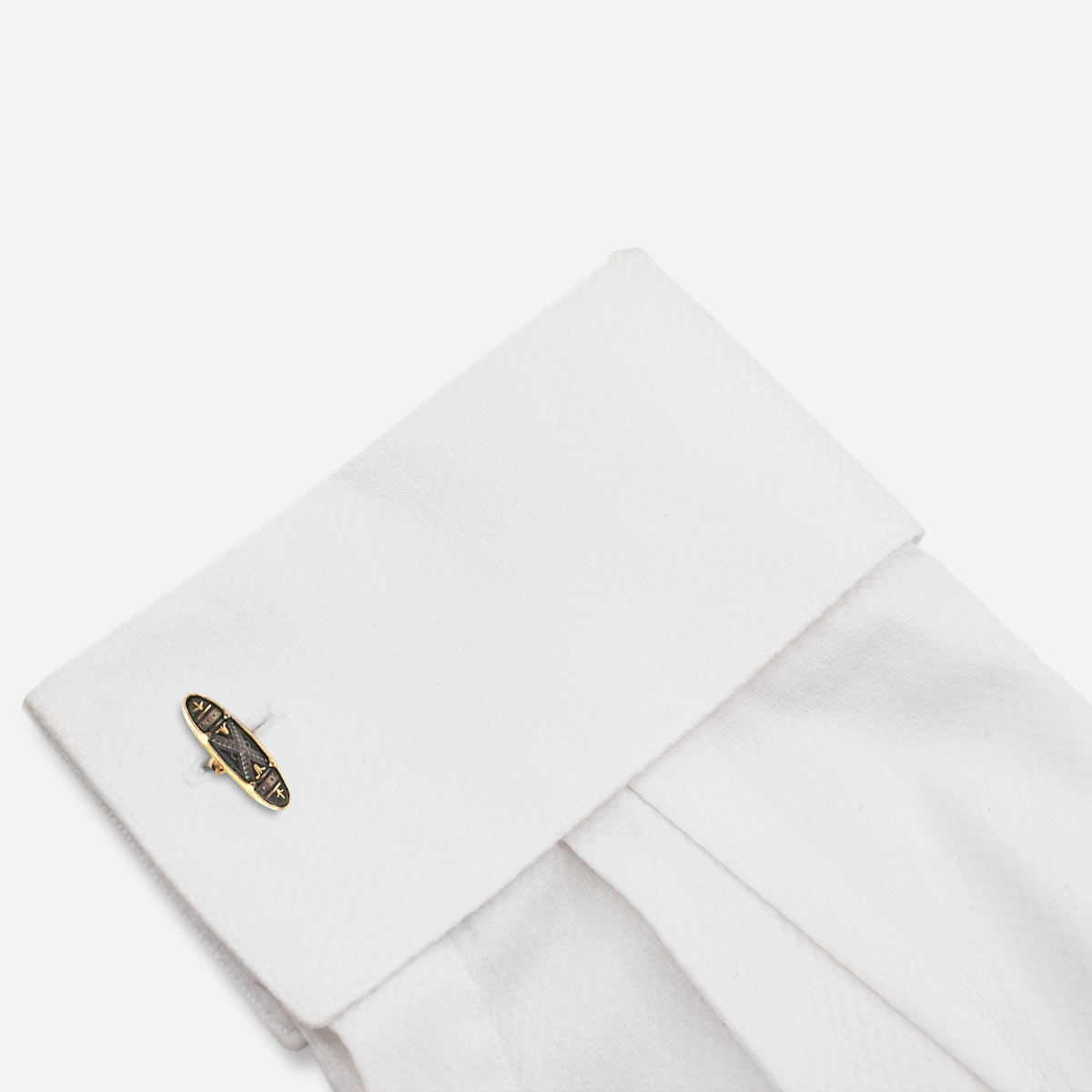 double sided damascene chain link cufflinks