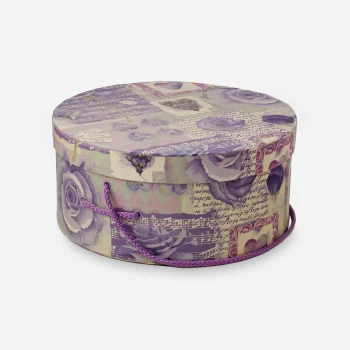vintage purple heart hatbox