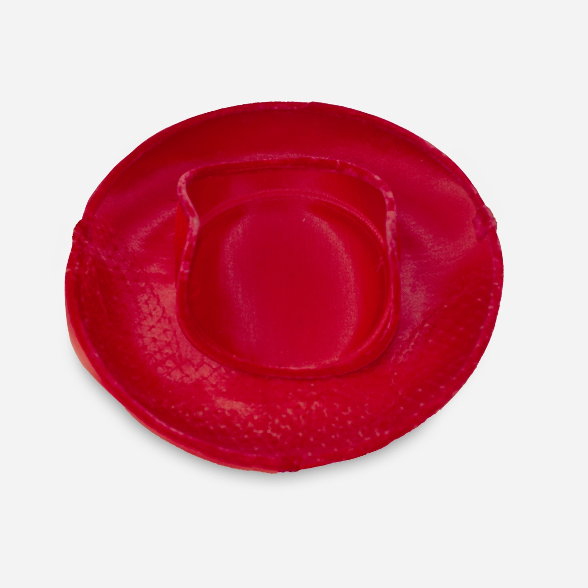 vintage red dish hat