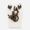 50s Vendome Japanned Brooch & Earrings 50s Vendome Japanned Brooch & Earrings