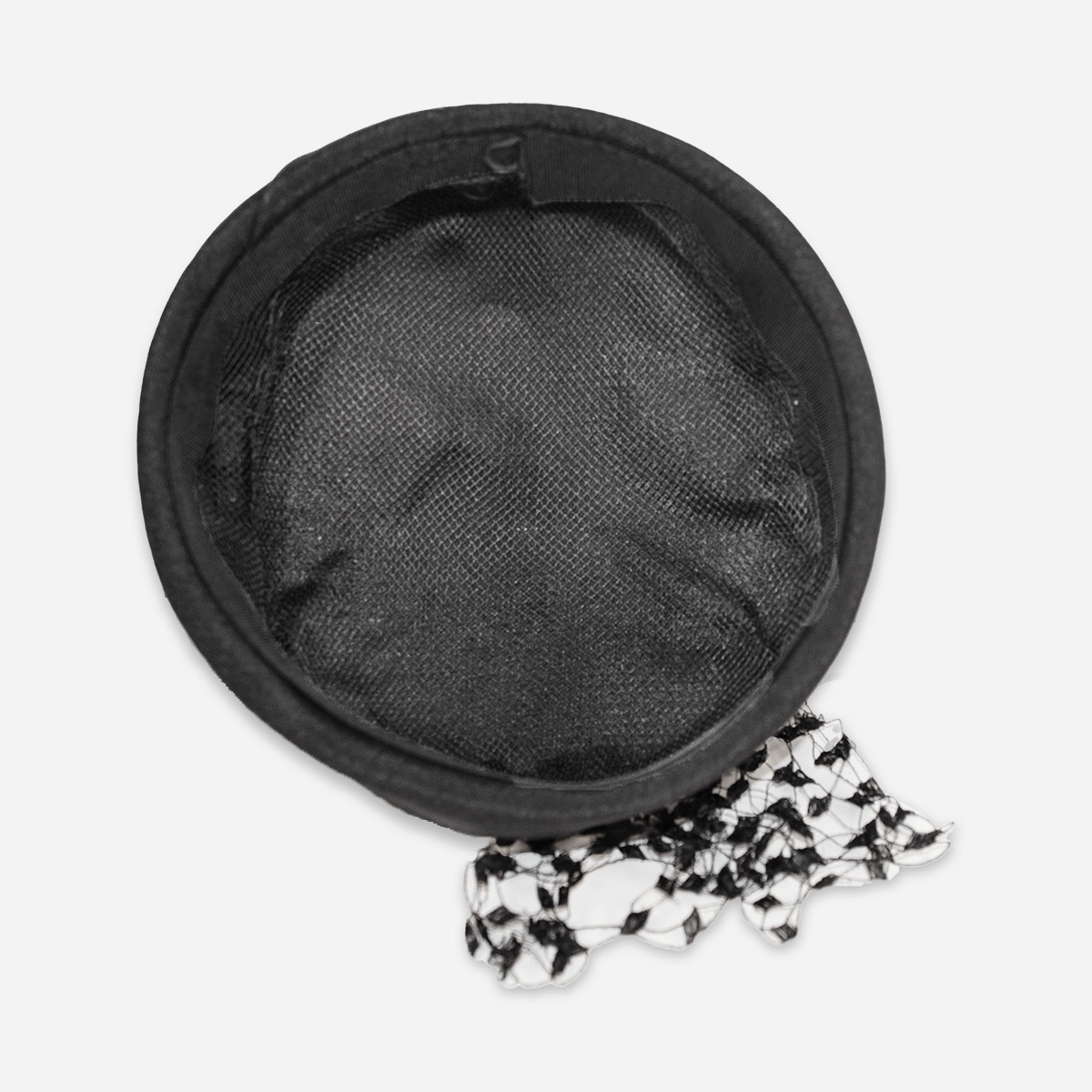 1960s womens black vintage hat
