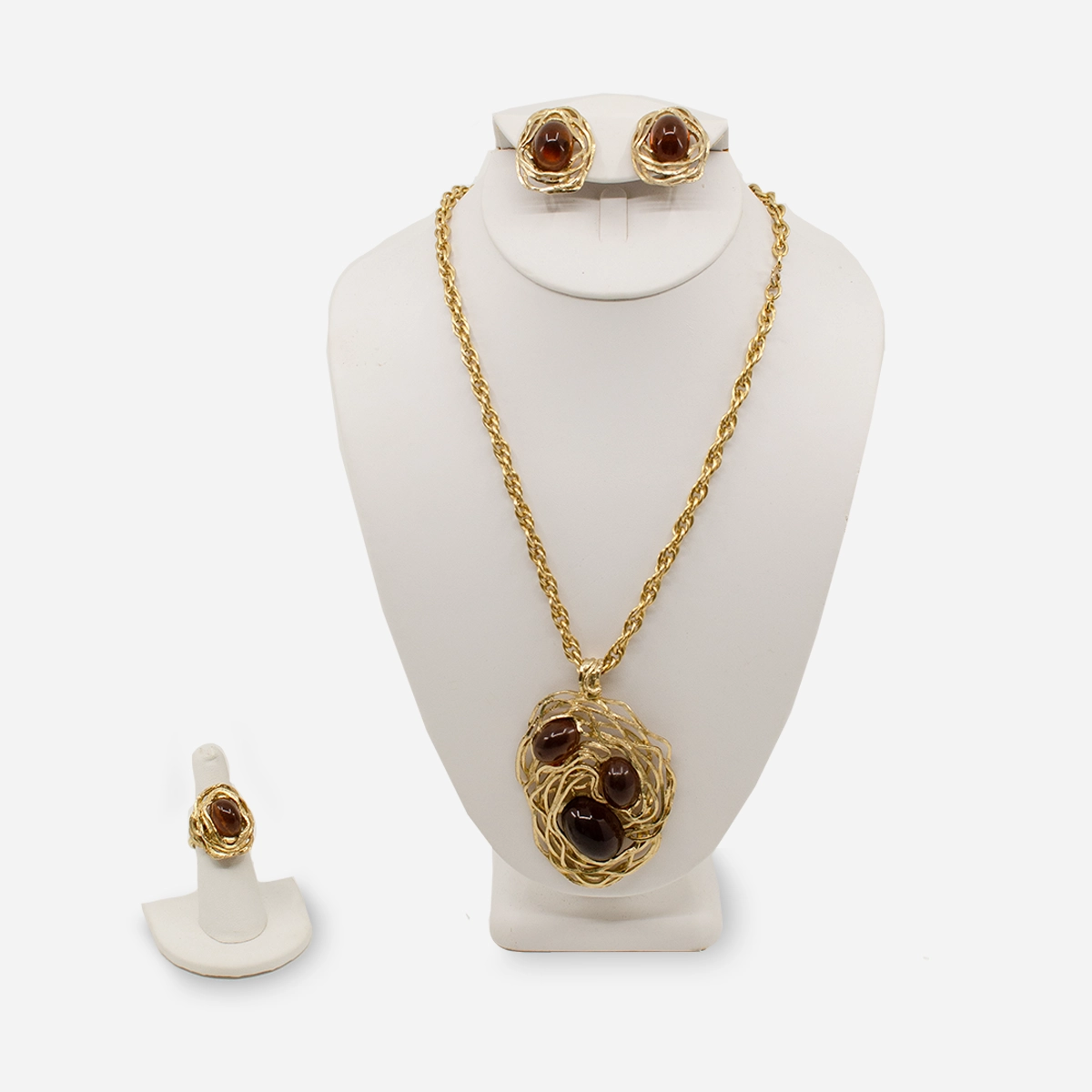 1970s Napier Bird’s Nest Jewelry Set