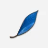 David Anderson Blue enamel leaf brooch David Anderson Blue enamel leaf brooch