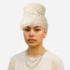 Modern Miss Cream Straw Turban