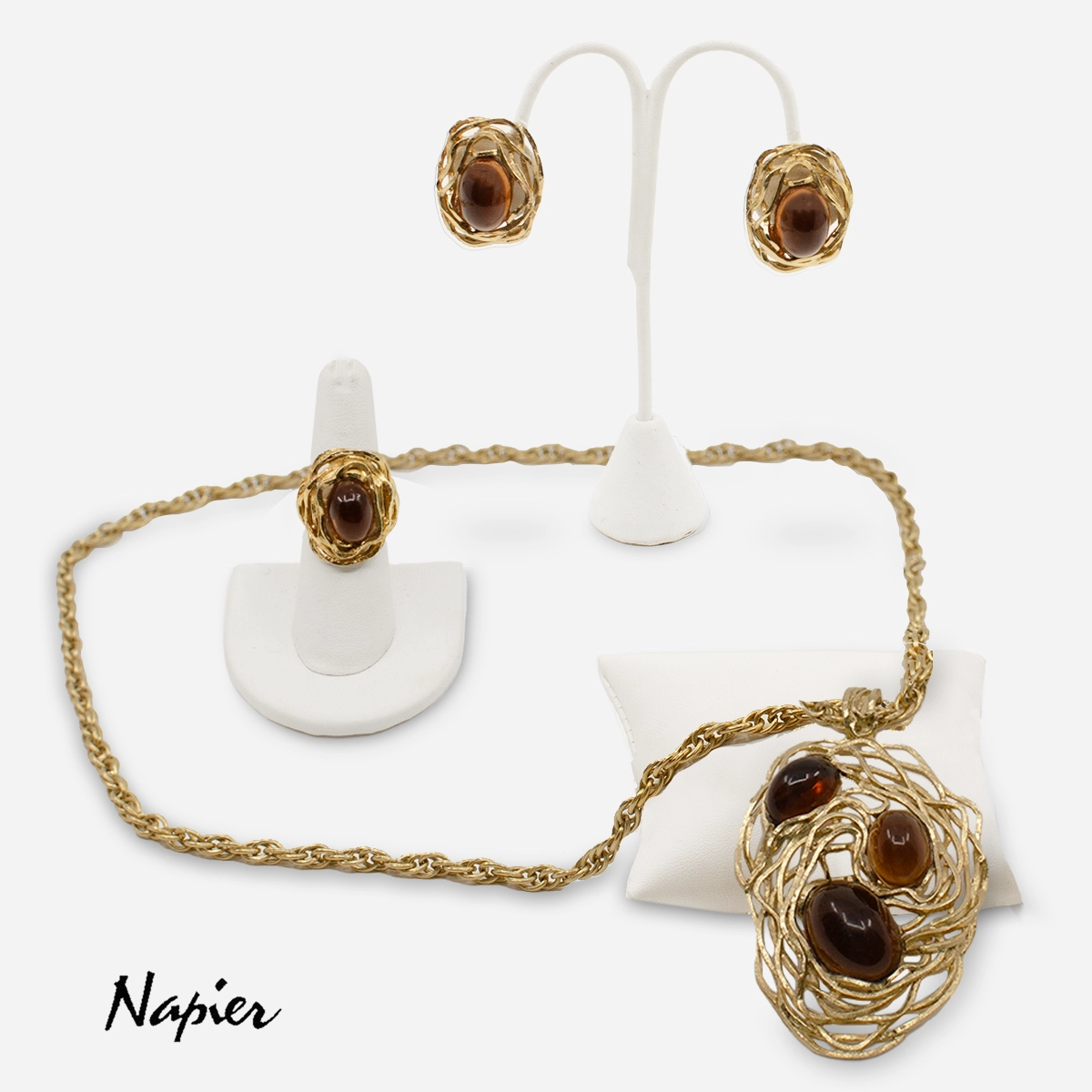 1970s Napier Bird’s Nest Jewelry Set