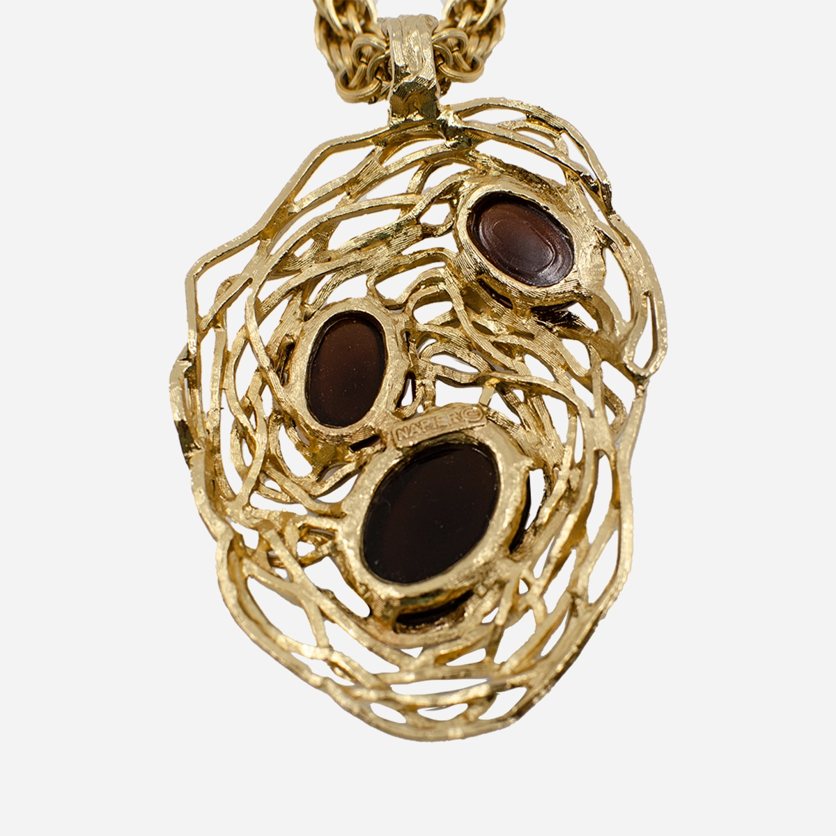 1970s Napier Bird’s Nest Jewelry Set pendant
