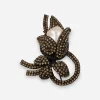50s Vendome Japanned Brooch & Earrings | Amber & Pearl Glow Vendome Baroque Pearl Brooch