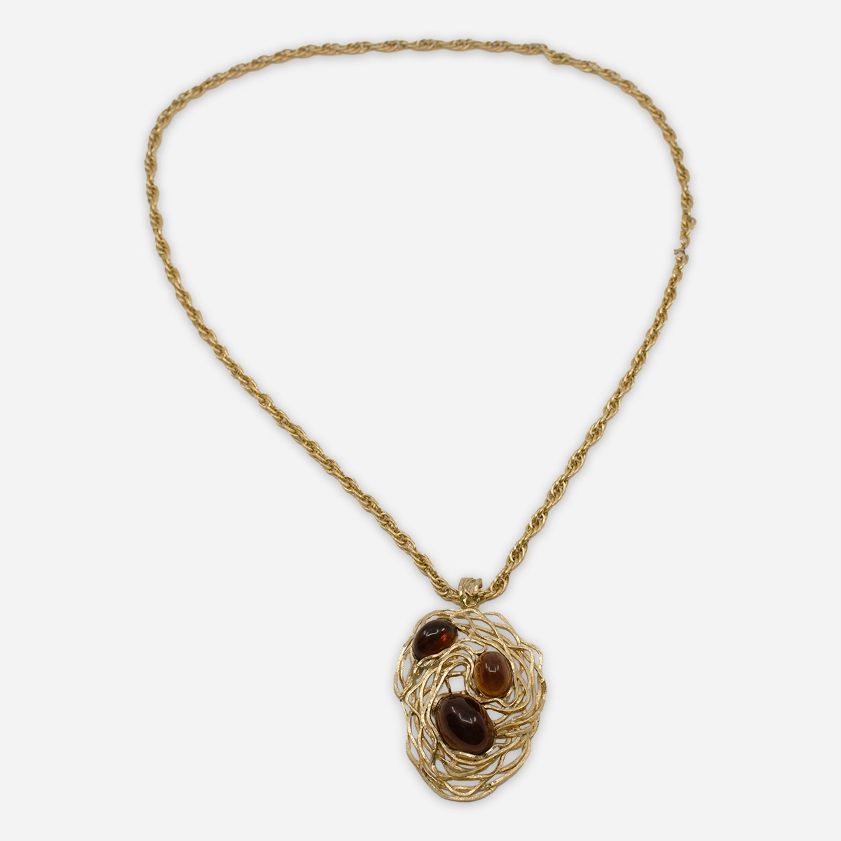 Vintage Napier bird's nest necklace