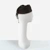 Vintage black turban with tassel