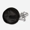 vintage black linen turban hat