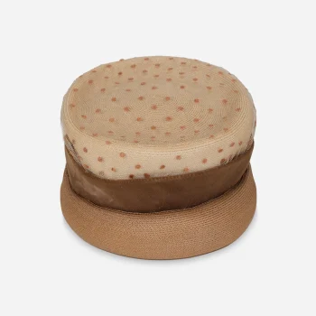 vintage hat with dotted netting