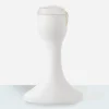 1950s white feather hat 1950s White Open-Top Pillbox | Feather Bud & Veil