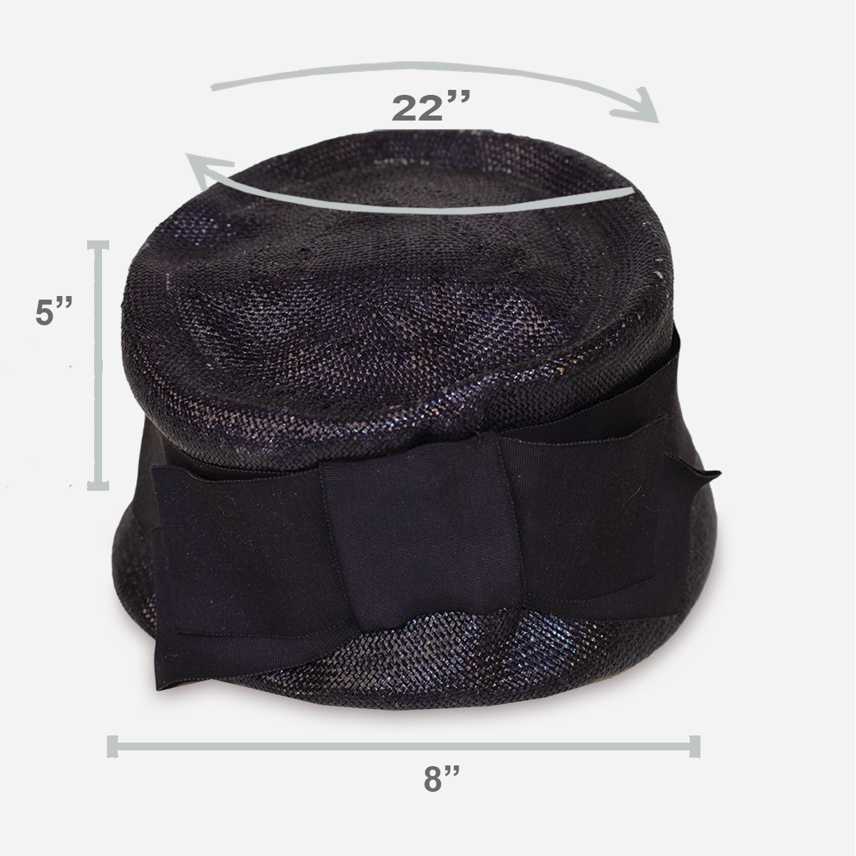 1960s blue straw turban size