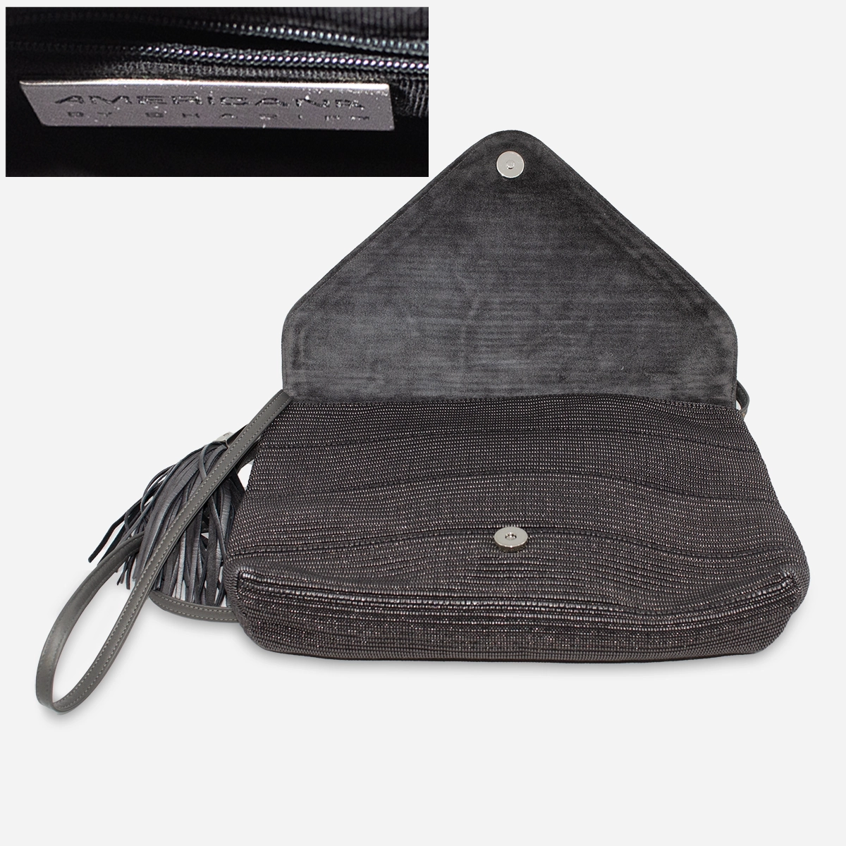 Americana by Shariff gray crossbody bag