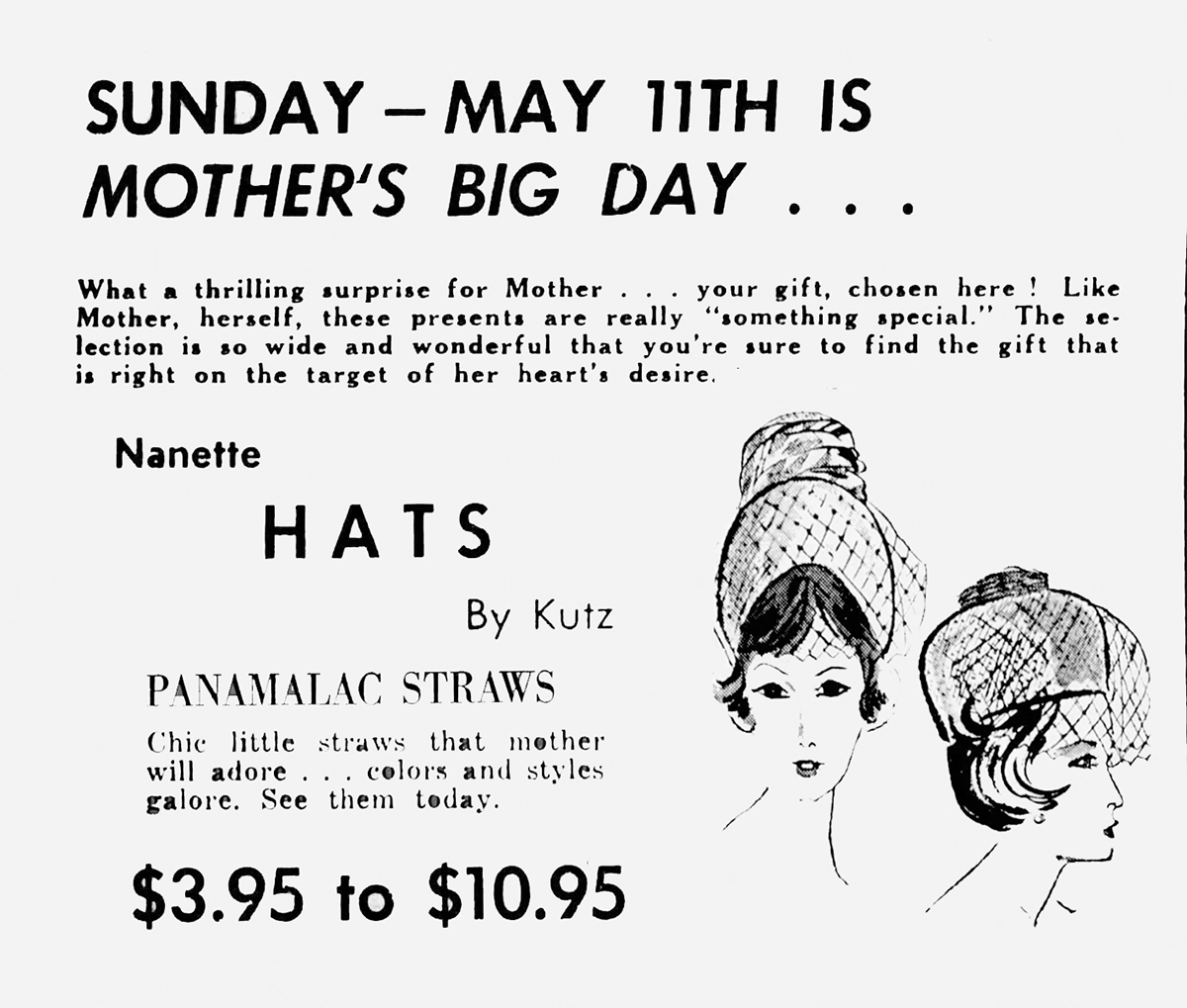 Kutz nannette hat ad 1960s