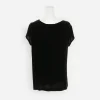 Back view of Chico’s Travelers Collection black knit top, wrinkle-free fabric, size 3 XL.
