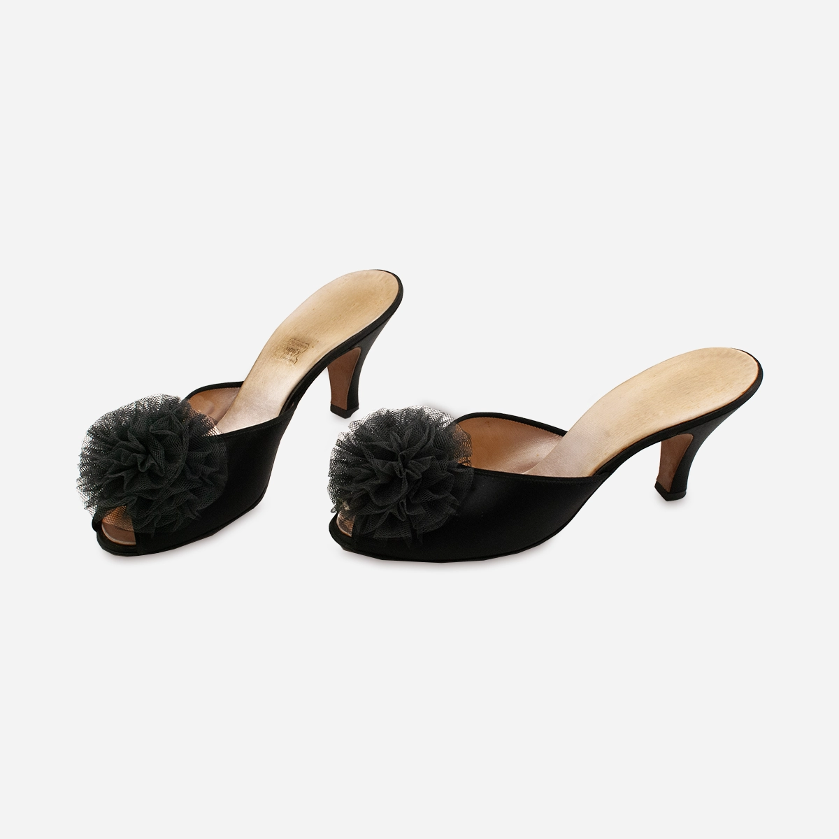 1950s Daniel Green high heel slippers