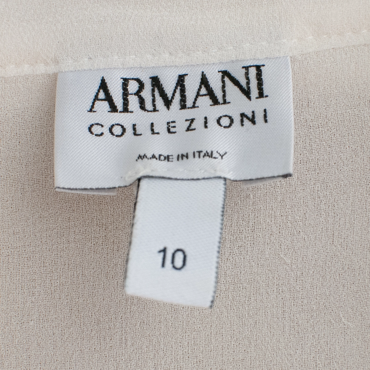 Armani Collezioni label size 10 Armani Collezioni label size 10