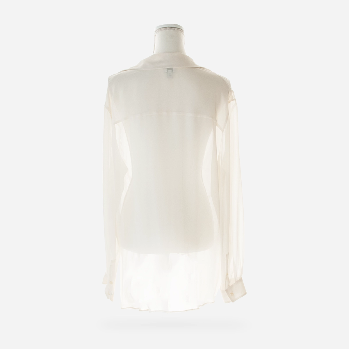 Armani white silk blouse, Armani Collezioni label size 10 Armani white silk blouse, Armani Collezioni label size 10